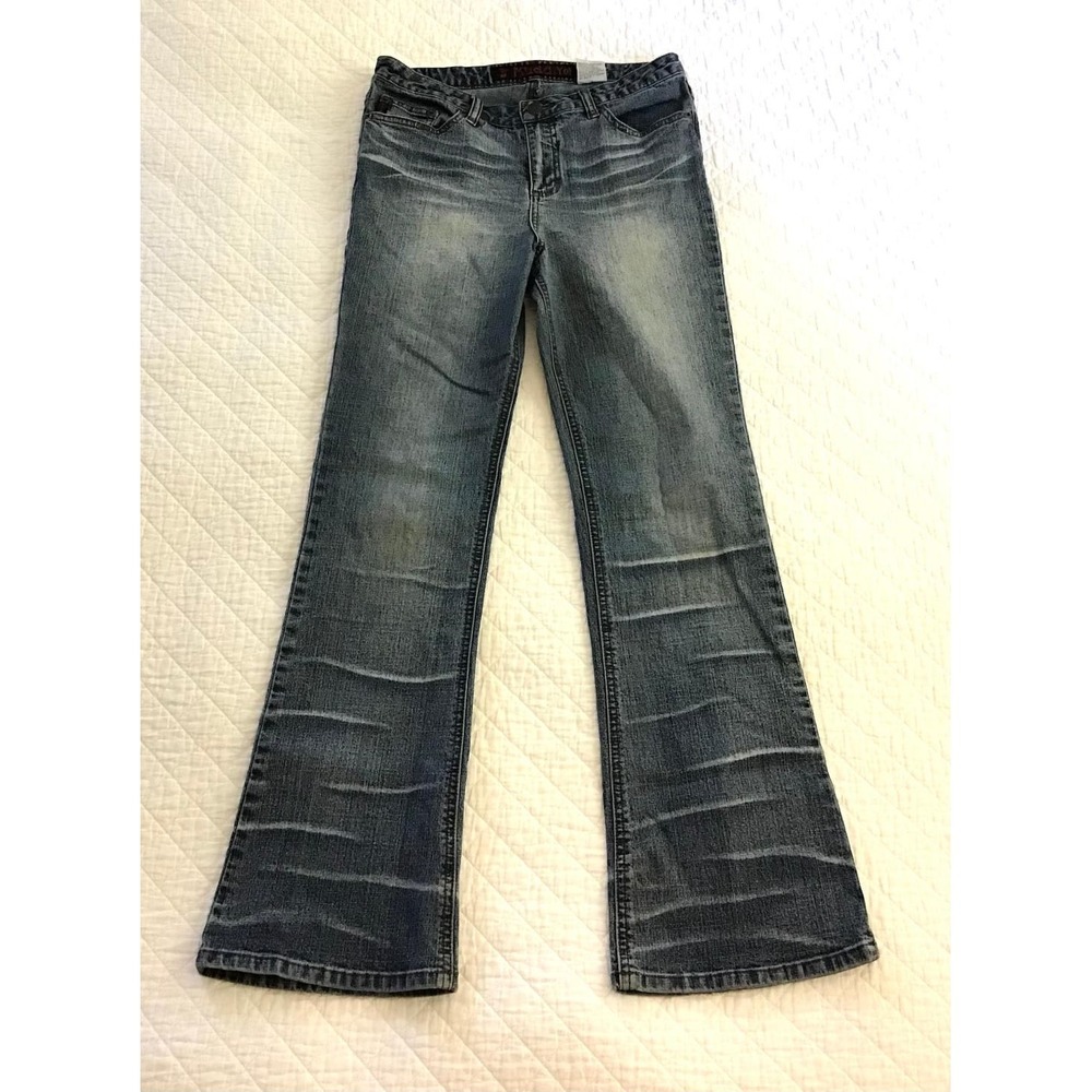 Mudd Yo! Kids Girls Flare Jeans Size 16 Denim Y2K Festival Streetwear Boho Retro